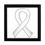 Bone Cancer White Ribbon 3 Keepsake Boxes