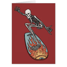 Bonehead Board Dude Greeting Card
