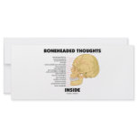 Boneheaded Thoughts Inside (Anatomy Humour) rack cards