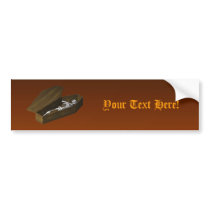 Bones in a Coffin: Halloween: Bumper Sticker