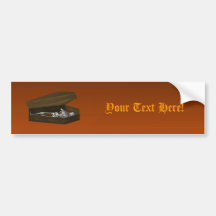Bones in a Coffin: Halloween: Bumper Stickers