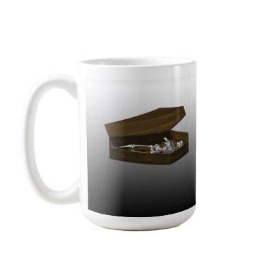 Bones in a Coffin: Halloween: Coffee Mug by spiritswitchboard