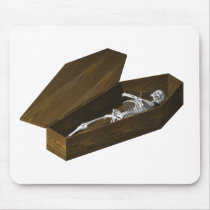 Bones in a Coffin: Halloween: Mouse Mats