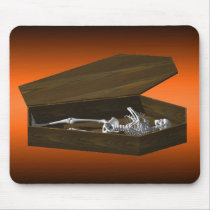Bones in a Coffin: Halloween: Mousepad