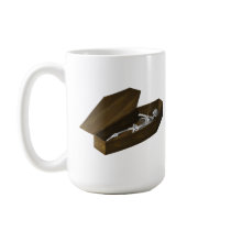 Bones in a Coffin: Halloween: Coffee Mug