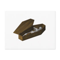 Bones in a Coffin: Halloween: Postcards