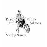 Boney Betty's Biker Ballroom Bootleg Wiskey t-shirts