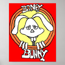 Boney Bunny Art Poster