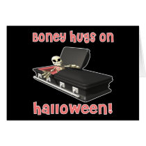 Boney-Hugs-on-Halloween Greeting Cards