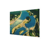 Bonneville Dam and Columbia River from Air Stretched Canvas Prints