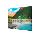 Bonneville Dam on Columbia River Stretched Canvas Prints