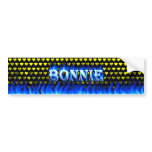 Bonnie blue fire and flames bumper sticker design.