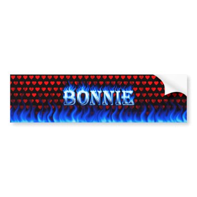 Bonnie blue fire and flames bumper sticker design. by skatersollie
