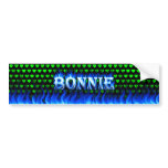 Bonnie blue fire and flames bumper sticker design.