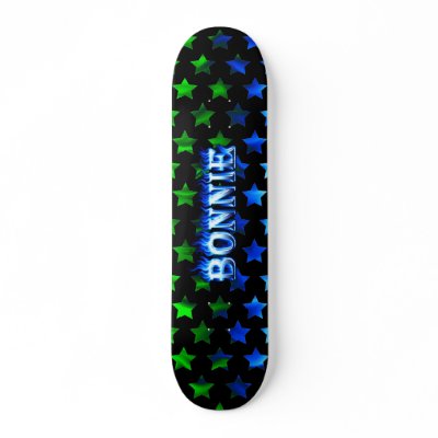 Bonnie blue fire Skatersollie skateboard. by skatersollie