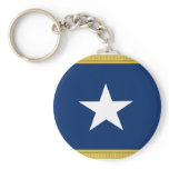 Bonnie Blue Flag First Texas Cofederate Volunteers Key Chain