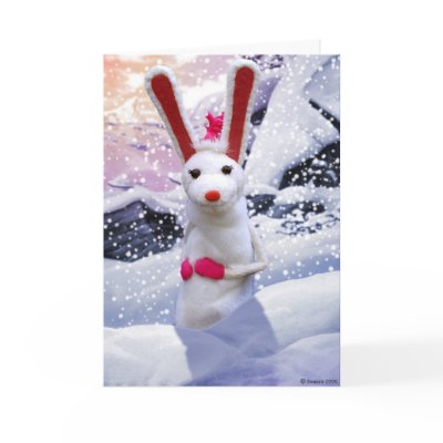 Bonnie Bunny Christmas Card by Swazzle