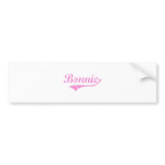 Bonnie Classic Style Name bumper stickers