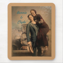 Bonnie & Clyde Mouse Pad