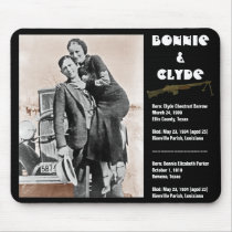 Bonnie & clyde (sepia) on black, Army_Heritage_... Mousepads