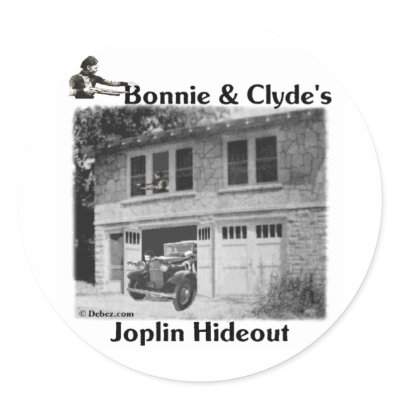 Bonnie & Clyde's Joplin Hideout Stickers by debzmoss