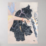Bonnie Francu Rescue Scottish Terrier Poster posters