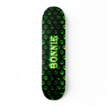 Bonnie green fire Skatersollie skateboard.