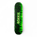 Bonnie green fire Skatersollie skateboard.