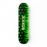Bonnie green fire Skatersollie skateboard.