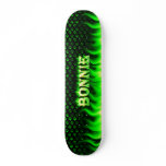 Bonnie green fire Skatersollie skateboard.