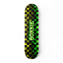 Bonnie green fire Skatersollie skateboard.