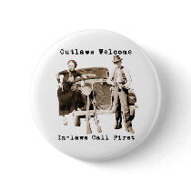 Bonnie Parker & Clyde Barrow Button