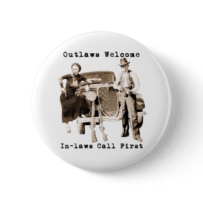 Bonnie Parker & Clyde Barrow Button by debzmoss