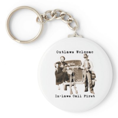 Bonnie Parker & Clyde Barrow Keychain by debzmoss