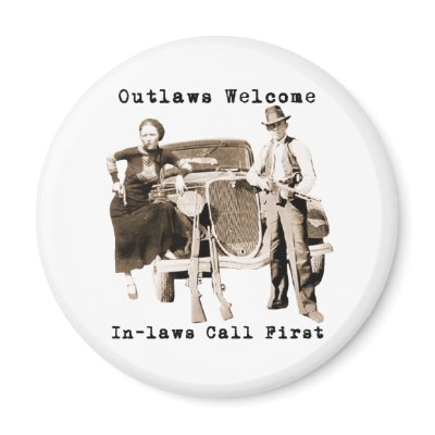 Bonnie Parker & Clyde Barrow Magnet by debzmoss