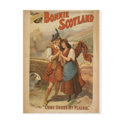 Bonnie Scotland, 'Come Under my Plaidie' Retro The Post Card by photochrom