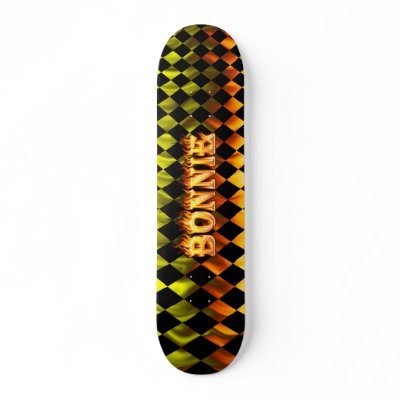 Bonnie skateboard fire and flames design. by skatersollie
