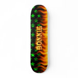 Bonnie skateboard fire and flames design.