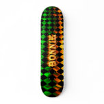 Bonnie skateboard fire and flames design.