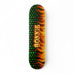 Bonnie skateboard fire and flames design.