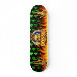 Bonnie skull real fire and flames skateboard desig
