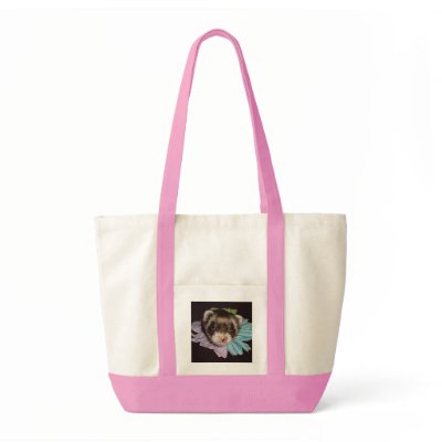Bonnie The Ferret Flower Canvas Bag by FerretAndFriends