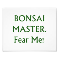Bonsai master Fear Me Green Text