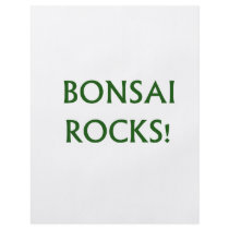 Bonsai Rocks Slogan saying done in Green Text Personalized Flyer
