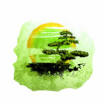 Bonsai Vintage Graphic , Green Version Photo Cut Outs