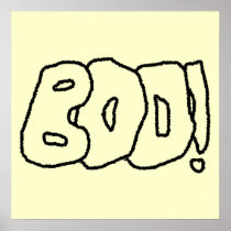 Boo! Fat Jagged Letters. Print