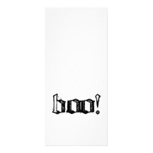 Boo! Gothic Engraved Custom Rack Card