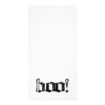 Boo! Gothic Engraved Customised Photo Card