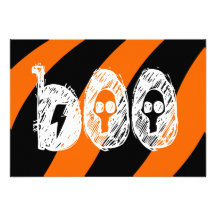"boo" Halloween invites tricks Party Invitations