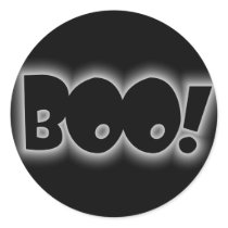 BOO! ROUND STICKER